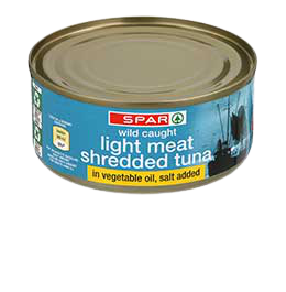 SPAR LIGHT MEAT SHREDDED TUNA IN VEG OIL 170G ATUM