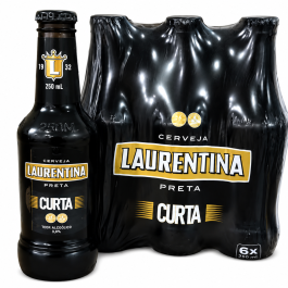CERVEJA LAURENTINA PRETA GARRAFA 250ML X 6