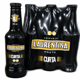 CERVEJA LAURENTINA PRETA GARRAFA 250ML X 6