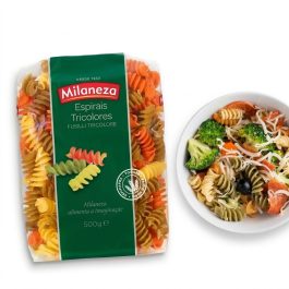 MILANEZA ESPIRAIS TRICOLORES FUSILLI 500G